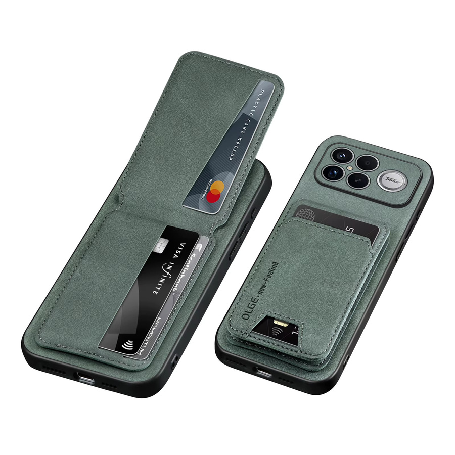 Luxuriöse Leder-Handyhülle mit integriertem Kartenhalter für Xiaomi Redmi Note 15 15R 15C Turbo 5 K80 K90 Pro Max in Braun - Bild 5