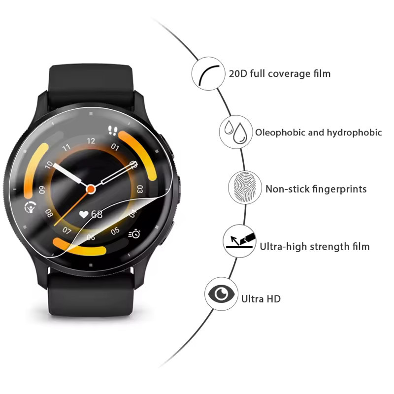 3er-Pack Hydrogel-Displayschutzfolien für Garmin Fenix 7 7S 7X 6 6S 6X Pro, transparent - Bild 2
