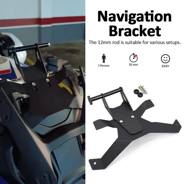Otilli Motorrad GPS Halterung mit USB Ladegerät in Schwarz für BMW R1250RS - Bild 1