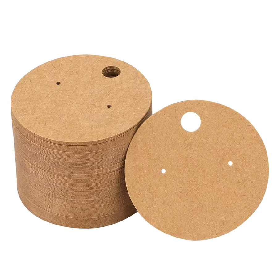 100 Stück Schmuck-Display-Karten aus Papier für Ohrringe und Ohrstecker in Braun - Bild 4