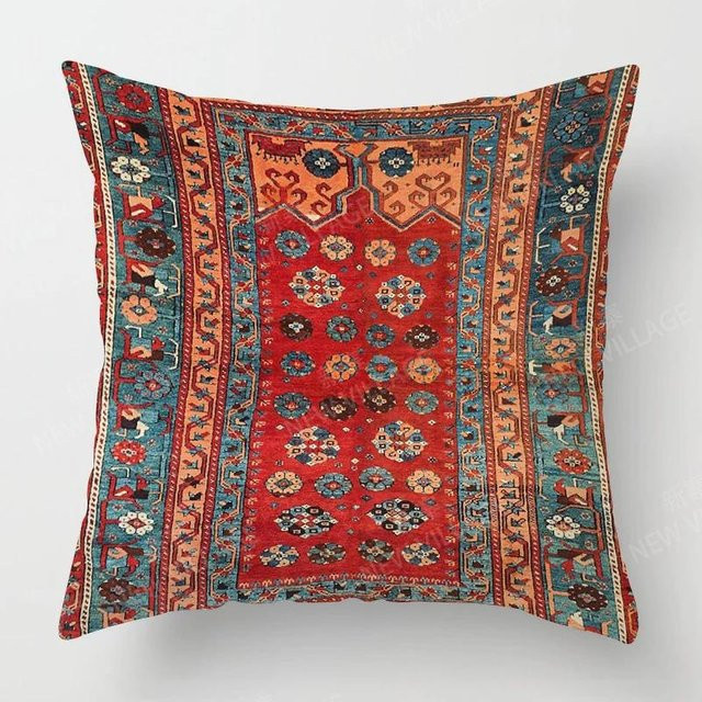 JMG Clothing Boho Kissenbezug in Rot mit Marokko-Design für dein Wohnzimmer - Bild 1