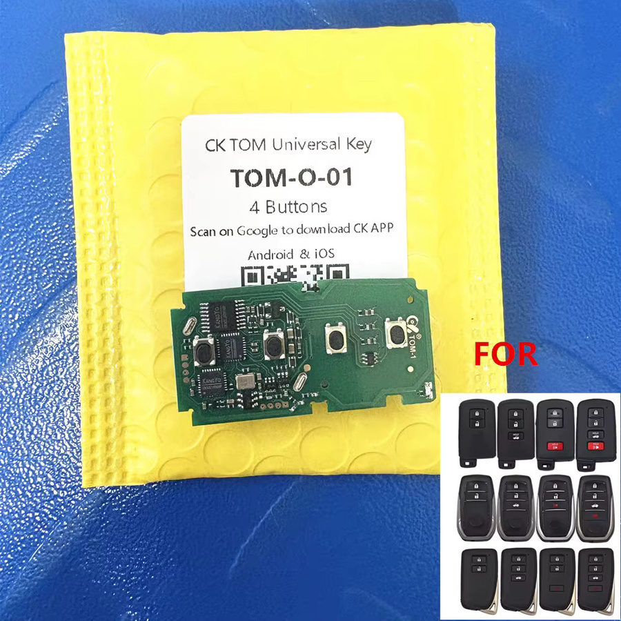 CK TOM Universalschlüssel TOM-O-01 Smart PCB Fernbedienungsplatine für Toyota RAV4 Hilux Land Cruiser und Lexus RX350, Farbe: Grün, unterstützt 8A/4D - Bild 2