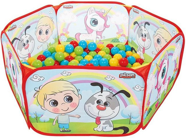Pilsan Bällebad Ballpool 06413 mit 200 Bällen 6 cm Durchmesser Schutzrand - Bild 1