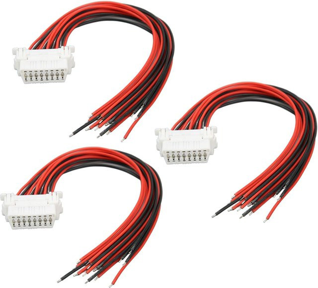Koogeelife OBD2 Verlängerungskabel 3 Stück, 16 Pin Diagnoseschnittstelle J1962, Rot, Länge: 30 cm - Bild 1