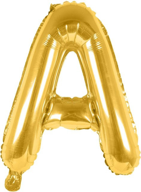 Rico Design Folienballon Buchstabe A in Gold, Höhe: 36 cm - Bild 1