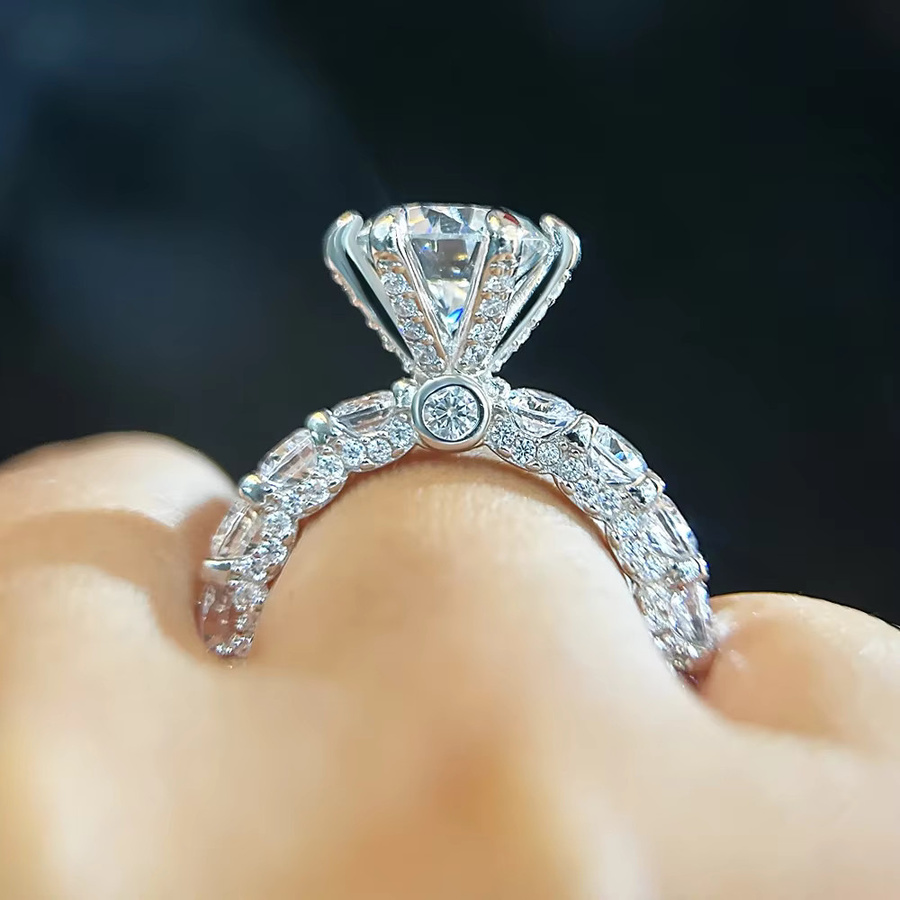 KUTPF Verlobungsring 925 Silber, Moissanit, Diamant, Damen - Bild 5