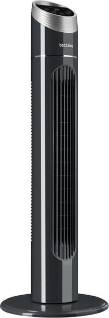 Tectake Turmventilator Anthrazit mit Oszillation, 3 Modi und 3 Geschwindigkeitsstufen, H x B x T: 90 x 31 x 31 cm - Bild 1