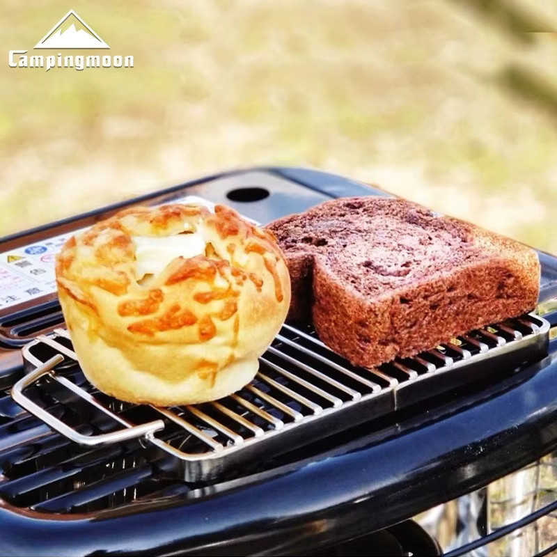 CAMPINGMOON Grillrost B5-W aus verstärktem 304 Edelstahl in Silber für Camping und Outdoor - Bild 2