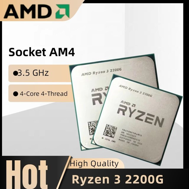 AMD Ryzen 3 2200G Prozessor gebraucht Sockel AM4 mit 3,5 GHz Quad-Core CPU - Bild 1