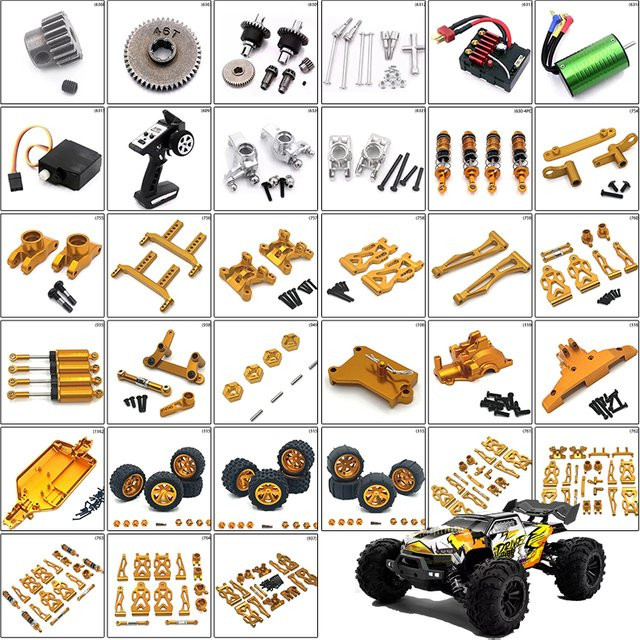 Gangyingfang RC Auto Ersatzteile, 1:16, Gold, Metall - Bild 1