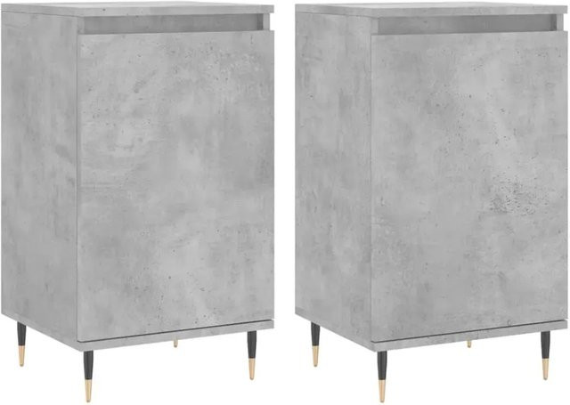 2er-Set vidaXL Sideboards Modern in Betongrau aus Holzwerkstoff, B/T/H: 40 x 35 x 70 cm - Bild 1