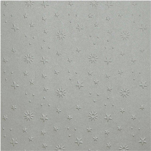 folia Prägekarton Sterne Silber, B x H: 50 x 70 cm, 220 g/m² - Bild 1