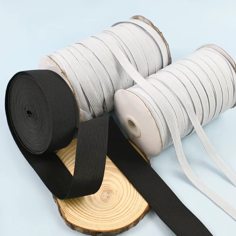 Meetee Bungee Cord Elastisches Gummiband für Masken und Haarband in Schwarz oder Weiß - Bild 4