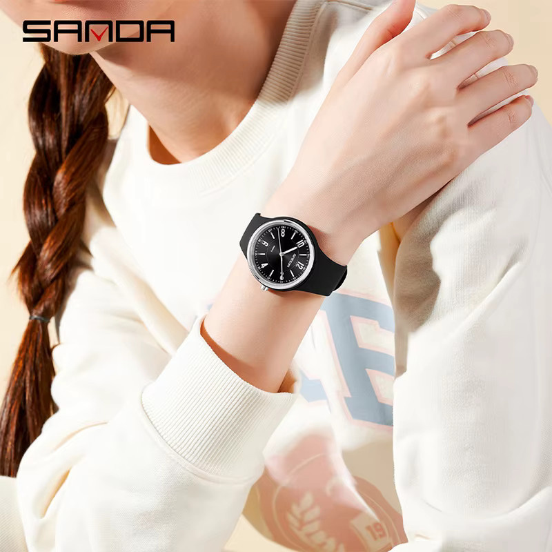 SANDA Armbanduhr, Quarz, Grün, Silikon, Unisex - Bild 4
