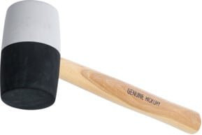 BGS Gummihammer mit Hickory-Stiel und schwarz-weißem Kopf Ø 63 mm - Bild 1