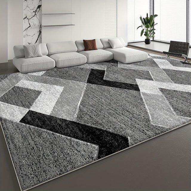VIKAMA Moderner geometrischer Kristall-Wollteppich in Aesthetic Design für Wohnzimmer und Schlafzimmer - Bild 1