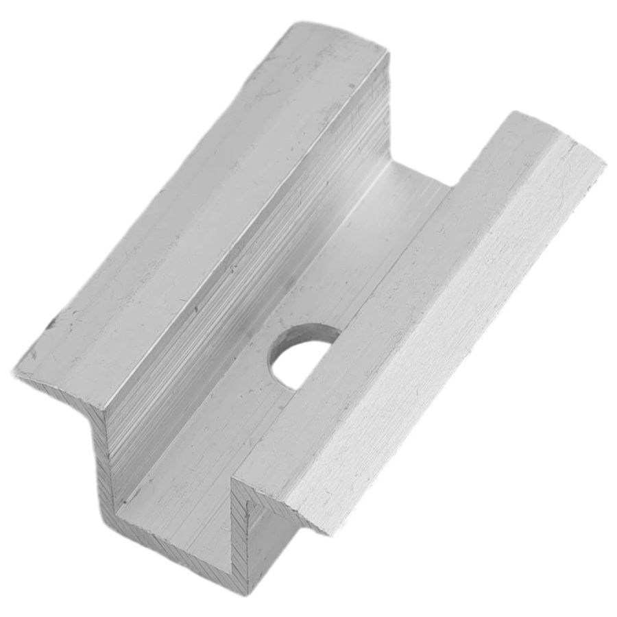 Solar Mittelklemme für Photovoltaik-Module aus Aluminiumlegierung, Farbe: Silber, Rahmenhöhe: 25-50 mm - Bild 4