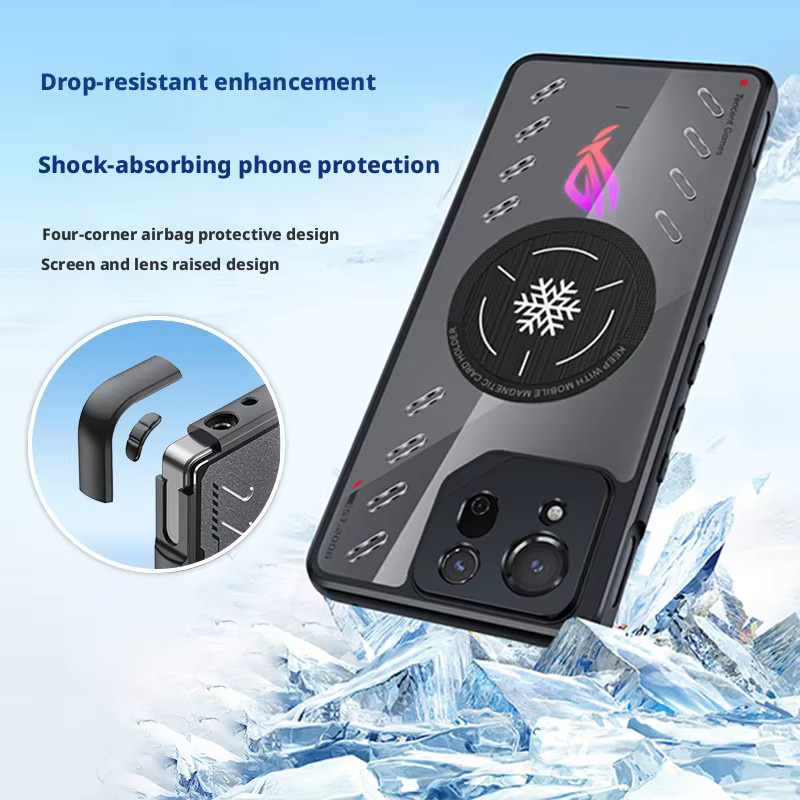 Asus ROG Phone 9 Graphen-Kühlende Magnetische Hülle in Schwarz, Sturzsicheres Softcover für Gamer - Bild 5