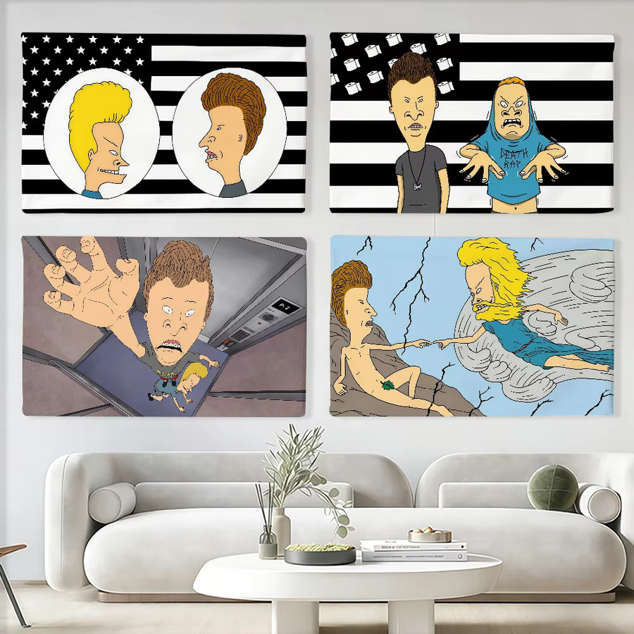 Warner Bros. Beavis and Butt-Head Flagge Wandkunst Dekoration Mehrfarbig B: 60,0 cm, H: 40,0 cm - Bild 2