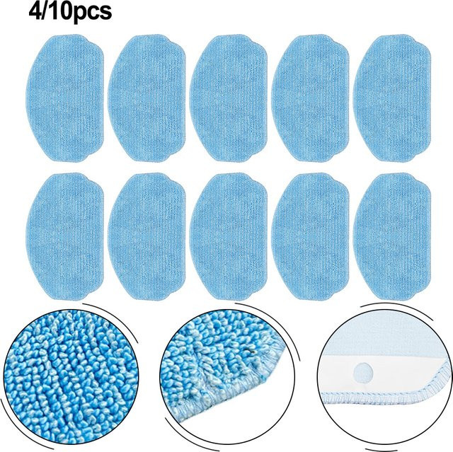 DAZZLEEX Mikrofasertücher Ersatz für Kabum Smart 100 Roboter Staubsauger Mop Pads, Blau, 4 oder 10 Stück - Bild 1