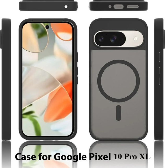 Google Handyhülle für Pixel 10 und Pixel 9 Pro XL, mattiert, transparent oder schwarz, magnetisch und kabelloses Laden unterstützt - Bild 1