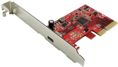 Rolline USB-Expansion-Karte PCIe mit USB 3.2 Gen 2x2 und 1 Port Typ C in Rot - Bild 1
