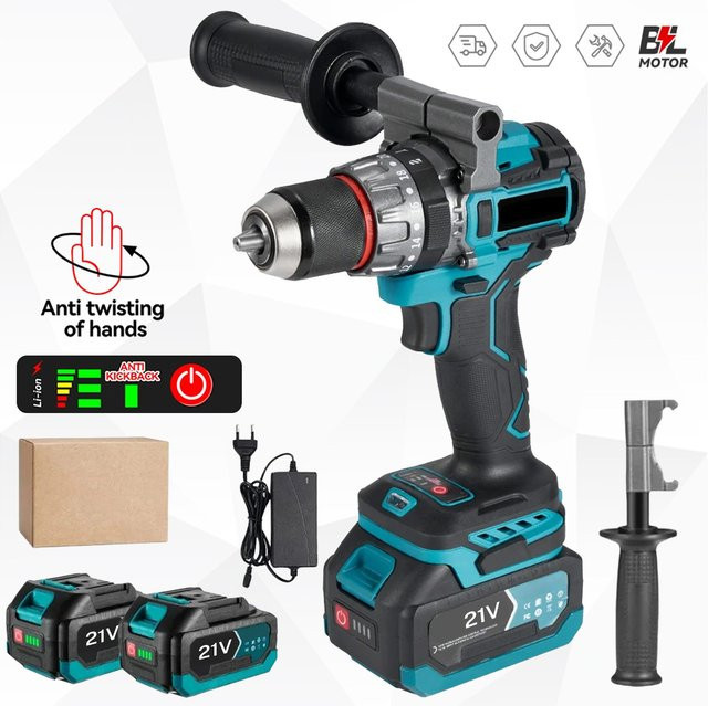 Bürstenloser Akku-Schlagbohrschrauber für Makita 18V LXT mit 700Nm Drehmoment und 23 Stufen, Blau - Bild 1