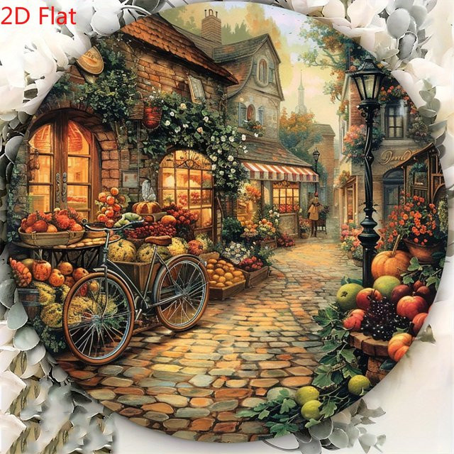 One Slate Lane Good Times Vintage-Wandbehang in Multicolour, B/H: 20,32 x 20,32 cm, abstrakter bemalter Stil - Bild 1