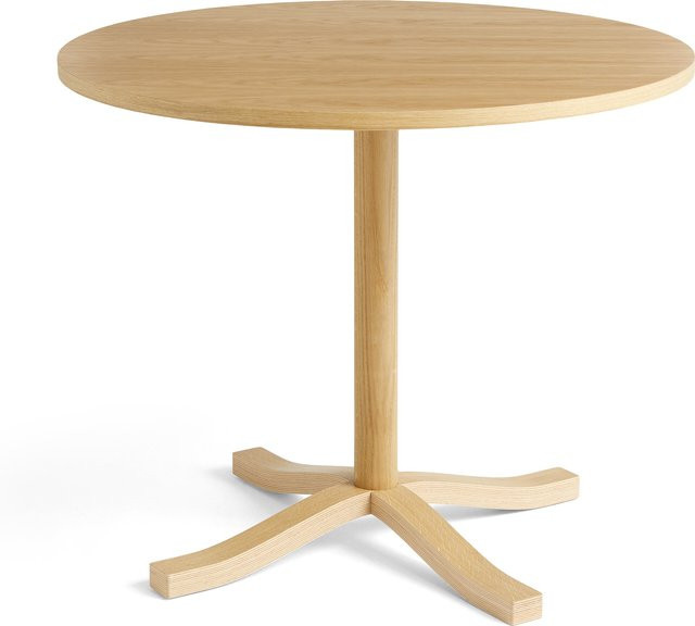 HAY Pastis Table in Beige aus lackiertem Holz, runder minimalistischer Holztisch - Bild 1