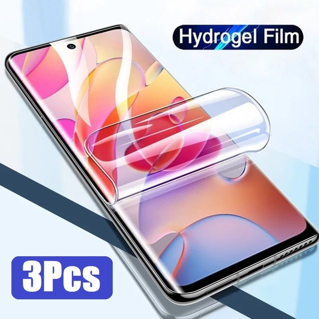 3 Stück transparente Hydrogelfolie Soft Screen Protector für Xiaomi Redmi 10C 13C Note 11 11S 12 5G Pro 13 10 8 9 9S - Bild 1