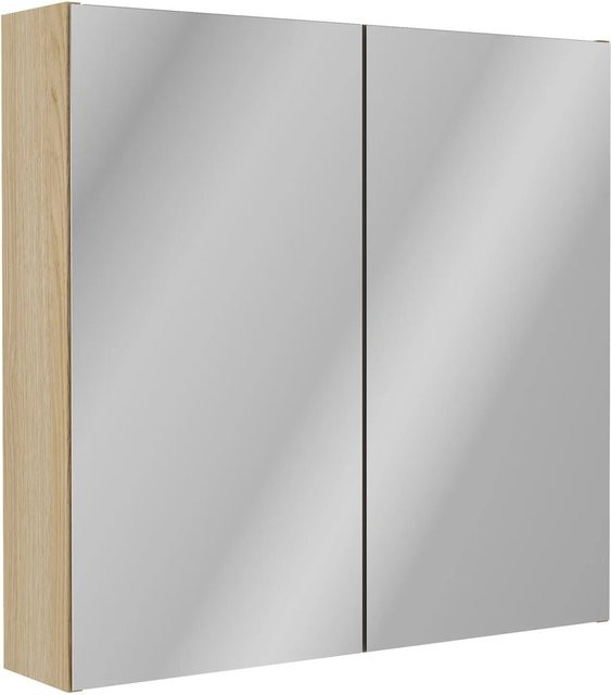 Fackelmann Spiegelschrank Compact Line in Eiche, B/H/T: 70 x 68 x 15,6 cm - Bild 1