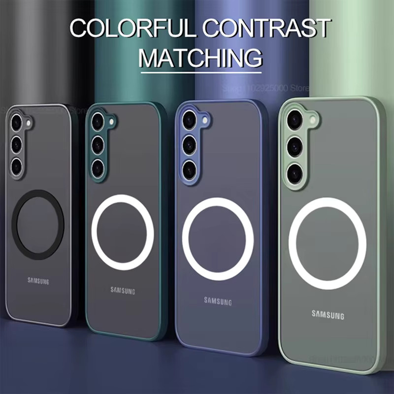 Samsung Armor Hülle für Galaxy S26 S25 S24 S23 Ultra Plus, Magnetisch und Matt in Grün - Bild 3