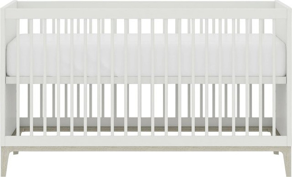 Babybett Yuny By Paidi Cutie Lea in Eiche und Weiß aus Massivholz, B/T/H: 70 x 140 cm