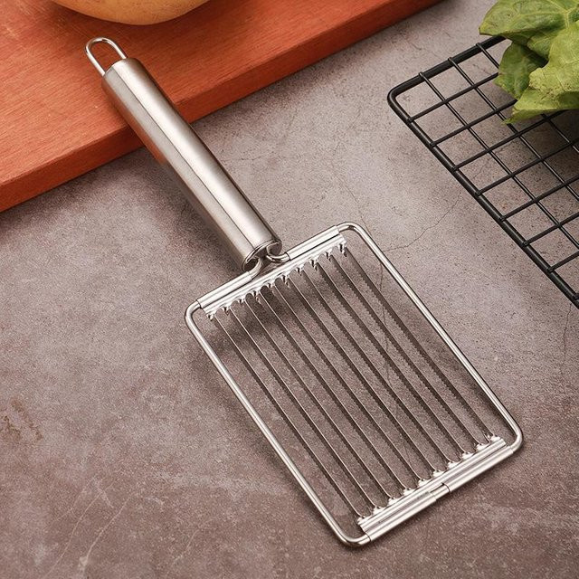 NATAWA Tomaten- und Kartoffelschneider aus Edelstahl in Silber - Bild 1