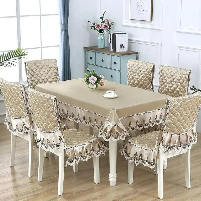 Super Six Tischdecke im europäischen Stil, beige, B/T: 150 x 200 cm - Bild 1