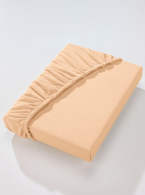 Dormisette Betttuch aus Flannelette in Beige, 100% Baumwolle, B/T: 100 x 200 cm - Bild 1