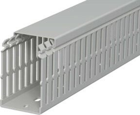 OBO Bettermann Verdrahtungskanal LKV/N 75050 in Steingrau, B: 5,0 cm, H: 7,5 cm, L: 200 cm - Bild 1