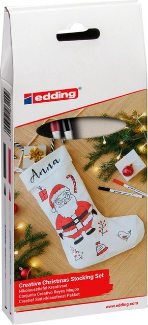 edding Nikolaus-Set in Schwarz und Rot - Bild 1