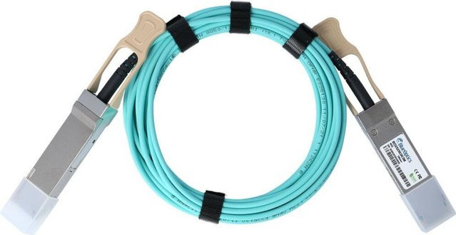 BlueOptics Aktives Optisches Kabel (AOC) kompatibel mit Avaya, QSFP 40GBASE-SR4, Ethernet/LAN, Infiniband FDR10, Länge: 15 m - Bild 1