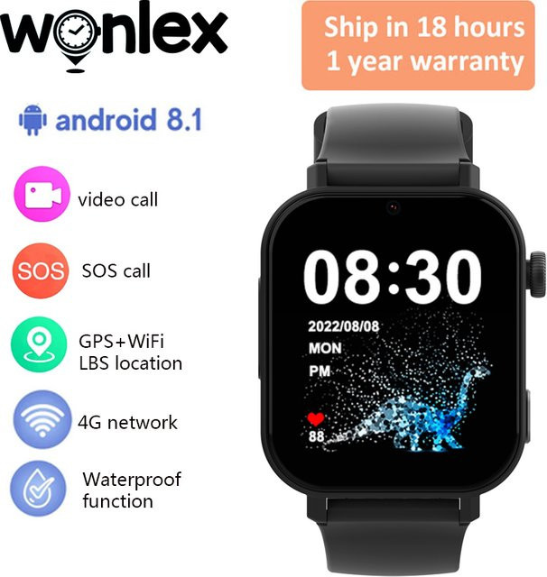 Wonlex KT36 4G Smartwatch für Kinder in Pink mit GPS, WiFi und SOS-Alarm - Bild 1