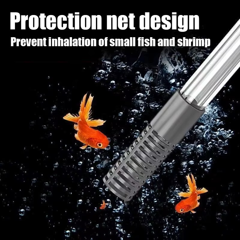 Findixpet Aquarium Wasserwechsler Siphon mit manuellem Wasserabsorber in Grau - Bild 5
