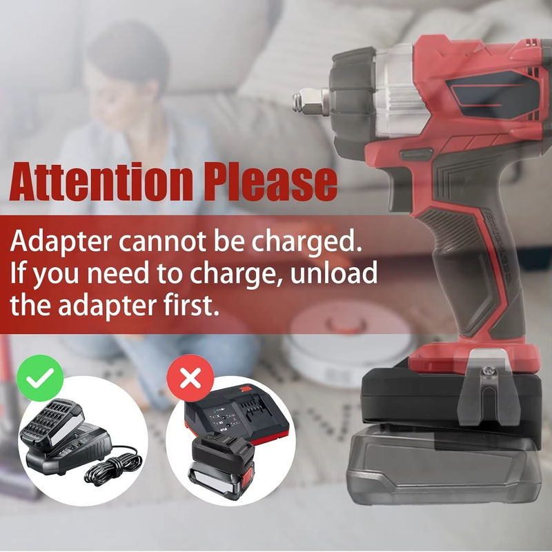 XMSJ Batterieadapter für Bosch 18V PBA-Serie Lithium-Akku-Konverter für E-inhell 18V Li-Ionen-Akku Elektrowerkzeug-Bohrmaschine, Schwarz - Bild 6