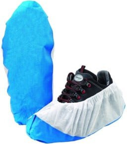 ASATEX Überschuhe mit Laufsohle in Weiß und Blau, 100 Stück pro Beutel, B: 41 cm, T: 16 cm - Bild 1