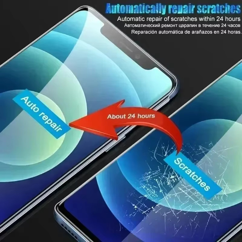 3er-Set DIXSG Hydrogel-Displayschutz Folie für iPhone 11 bis iPhone 16 Pro Max, Vollabdeckung, transparent - Bild 4