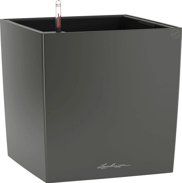 Lechuza Pflanzgefäß Cube Premium in Anthrazit Metallic, B/T/H: 40 x 40 x 40 cm - Bild 1