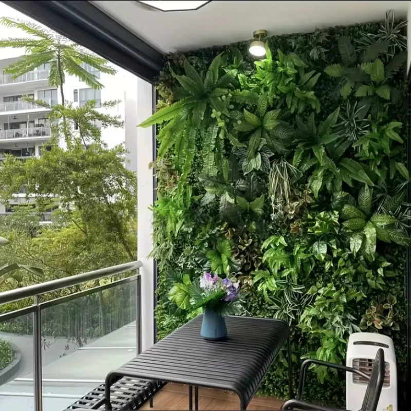 JEDN Künstliche Pflanzenwand Buchsbaum-Hecke in Grün, B: 60 cm, H: 40 cm - Bild 2