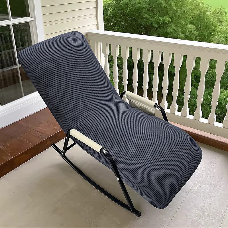 WANERQU Elastische Schaukelstuhl Abdeckung in Einfarbig für Lounge, Liegestühle und Klappbetten - Bild 3
