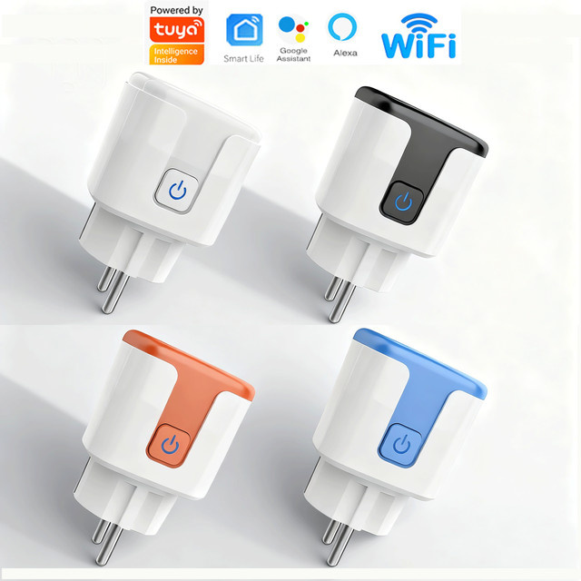 Tuya Smart-Steckdose WiFi in Weiß mit App-Fernbedienung, Zeitsteuerung und Sprachsteuerung über Smart-Speaker (EU-Stecker) - Bild 1