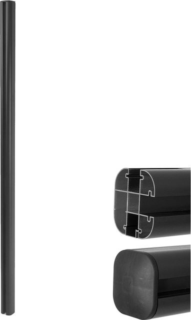 MCW Alu-Pfosten für Savoie-WPC-Zaun mit Stecksystem, Anthrazit, Höhe: 240 cm - Bild 1