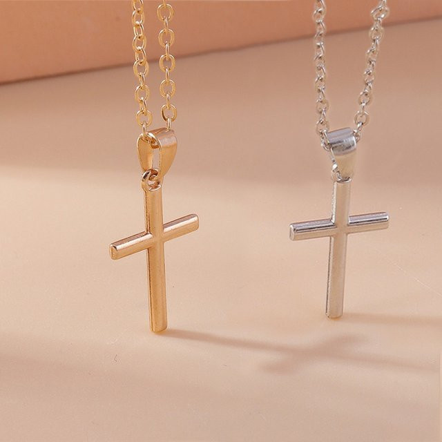 Aihua Halskette Kreuz, Gold, Unisex - Bild 1